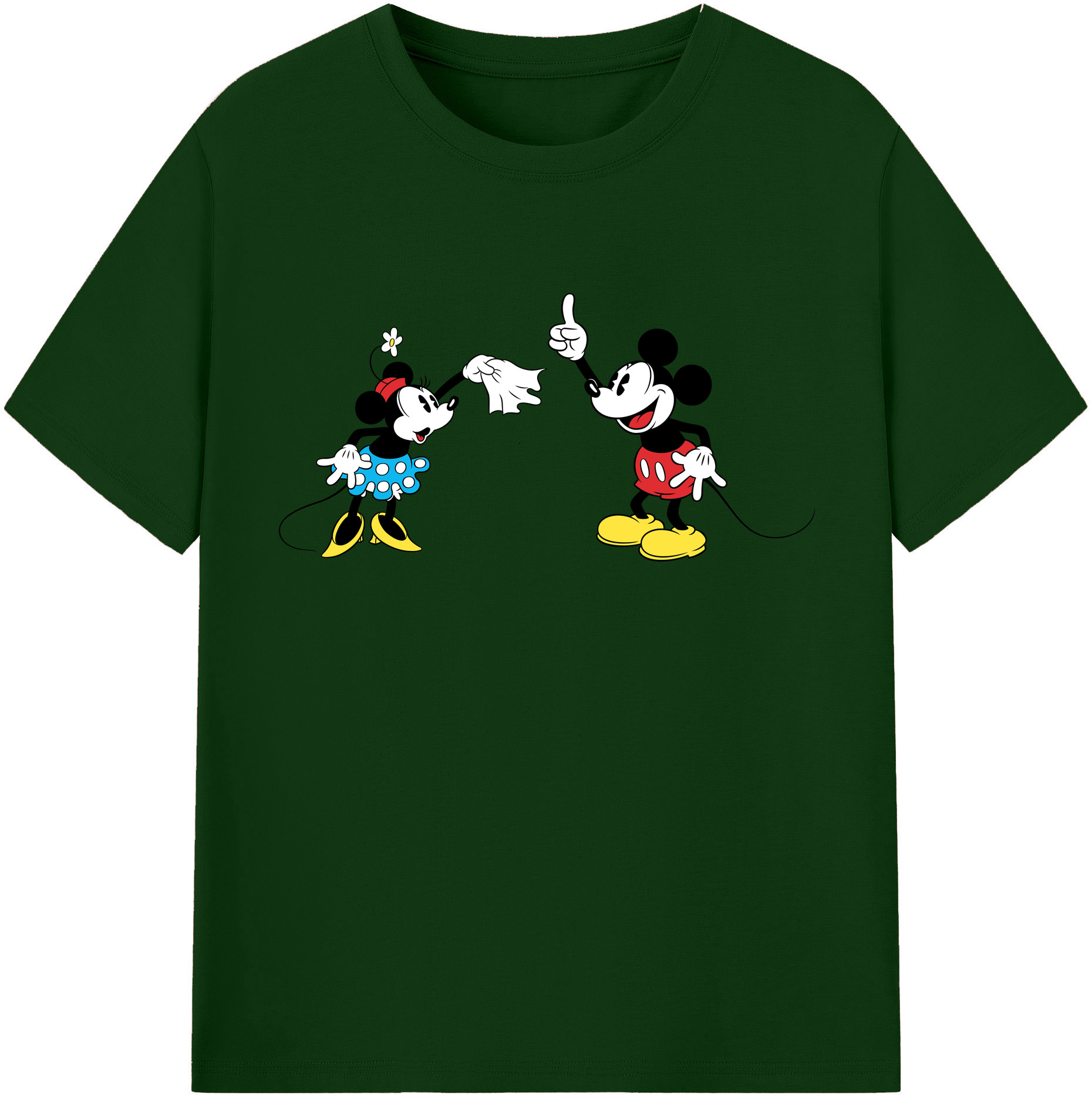 （画像用） ミッキーマウス Mickey Mouse 綿100％半袖Tシャツ（フロントプリント）